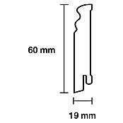 Sockelleiste (240 x 1,9 x 6 cm, MDF, Profiliert) | BAUHAUS