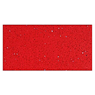 Quarzsteinfliese Komposit (30 x 60 cm, Rot, Glänzend)