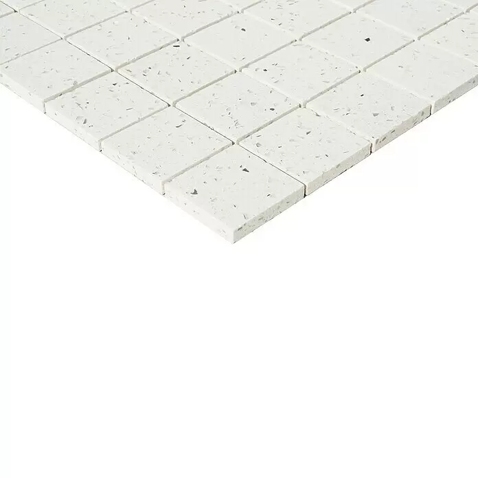 Mosaikfliese Komposit30 x 30 cm, Weiß, Glänzend