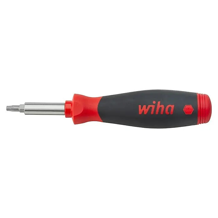 Wiha Schraubendreher-Set PocketMax® - 9 -tlg., Bitdepot - Wiha Schraubendreher mit Torx-Bit und ergonomischem Griff in Rot und Schwarz für präzises Schrauben.
