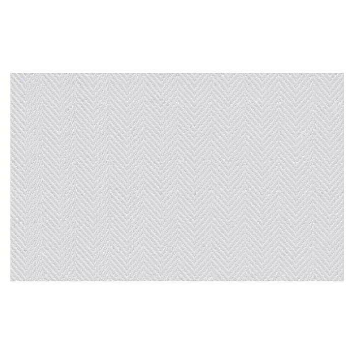 Erfurt Vliestapete Vliesfaser Protect - 207, Uni, 10,05 x 0,53 m - Detailaufnahme einer weißen Tapete mit einem eleganten Fischgrätenmuster, das eine subtile Textur und Tiefe erzeugt. Perfekt für stilvolle Interieurs.