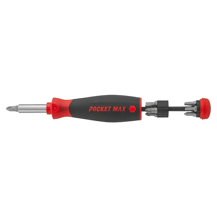 Wiha Schraubendreher-Set PocketMax® - 9 -tlg., Bitdepot - Wiha PocketMax® Schraubendreher mit verschiedenen Bits für präzise Schraubarbeiten, ideal für unterwegs und den professionellen Einsatz.