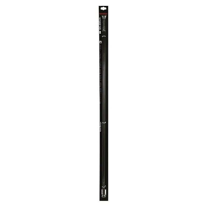 Spirella Barra para cortina de ducha Kreta - L: 125-220cm, Aluminio, Negro - Barra de cortina de ducha Spirella, transparente, ajustable de 125 a 220 cm. Un accesorio de baño elegante para baños modernos.