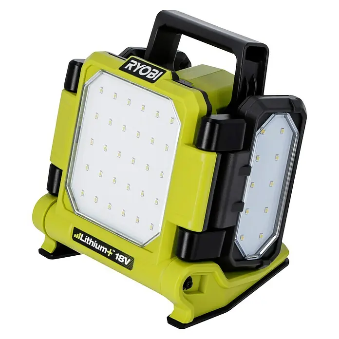 Ryobi ONE+ LED-Akkustrahler RLP18-0 - 18 V, Ohne Akku, 3.000 lm - Ryobi LED-Arbeitsleuchte mit Tragegriff. Ideal für Baustellen und Werkstätten, bietet helles Licht und ist kabellos dank Lithium+ 18V Akku.