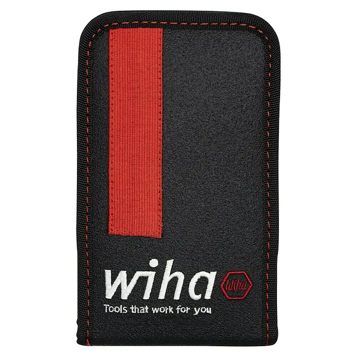 Wiha Steckschlüssel-Set Socket-Metric - 40 -tlg., Antriebsgröße: ¼″ Außensechskant - Schwarzes Wiha Werkzeugset-Etui mit rotem Streifen und Logo. Robuste Aufbewahrungslösung für Ihre Werkzeuge.