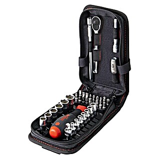 Wiha Steckschlüssel-Set Socket-Metric (40 -tlg., Antriebsgröße: ¼″ Außensechskant)