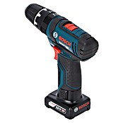 Bosch Professional Taladro atornillador percutor de batería GSB 12V-15 (12 V, 2 baterías, 2 Ah - 4 Ah, 30 Nm, 2 baterías + cargador + juego de puntas de 25 piezas/juego de brocas de 14 piezas + bolsa) | BAUHAUS