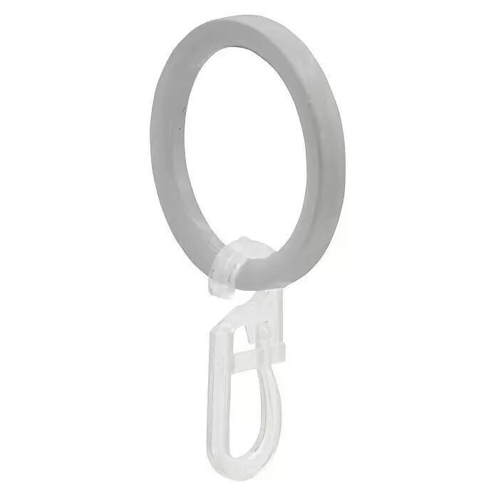 Flachring JetranGray, Geeignet für: Gardinenstangen Ø 16/20 mm, 10 Stk.