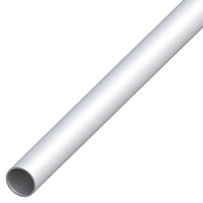 Kantoflex Rundrohr (Ø x L: 8 x 1.000 mm, Aluminium, Silber, Eloxiert)