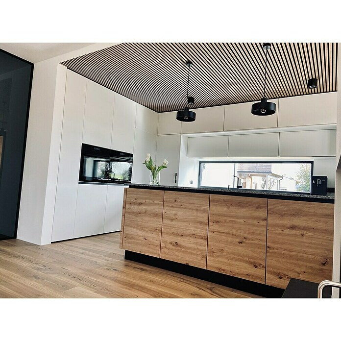 FibroTech Akustični panel Premium  (Svetli hrast, 2.440 x 605 x 22 mm) | Akustične plošče | Zvočna izolacija | Izolacija | Gradbeni material | Izdelki | BAUHAUS