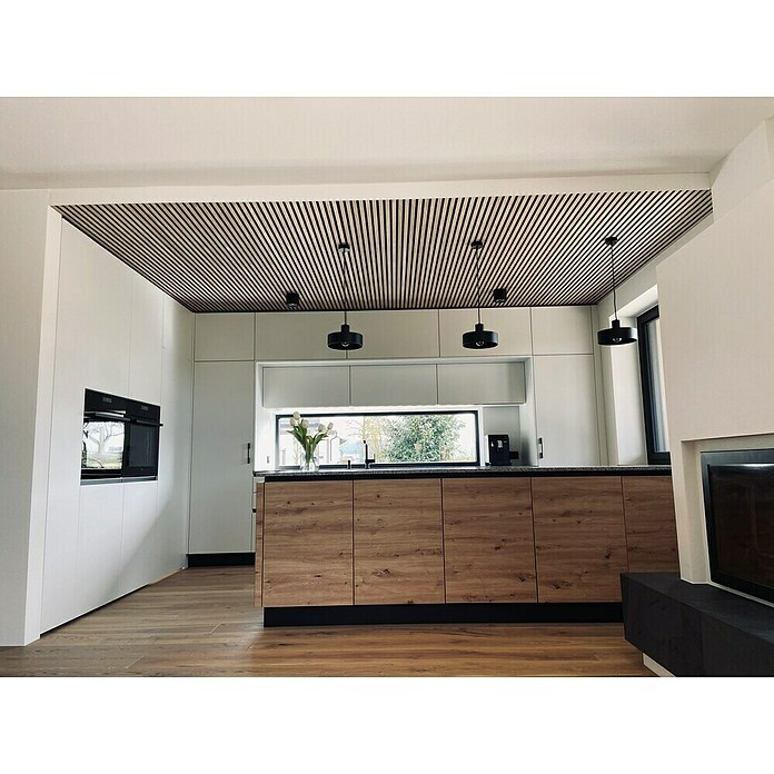 FibroTech Akustični panel Premium  (Svetli hrast, 2.440 x 605 x 22 mm) | Akustične plošče | Zvočna izolacija | Izolacija | Gradbeni material | Izdelki | BAUHAUS