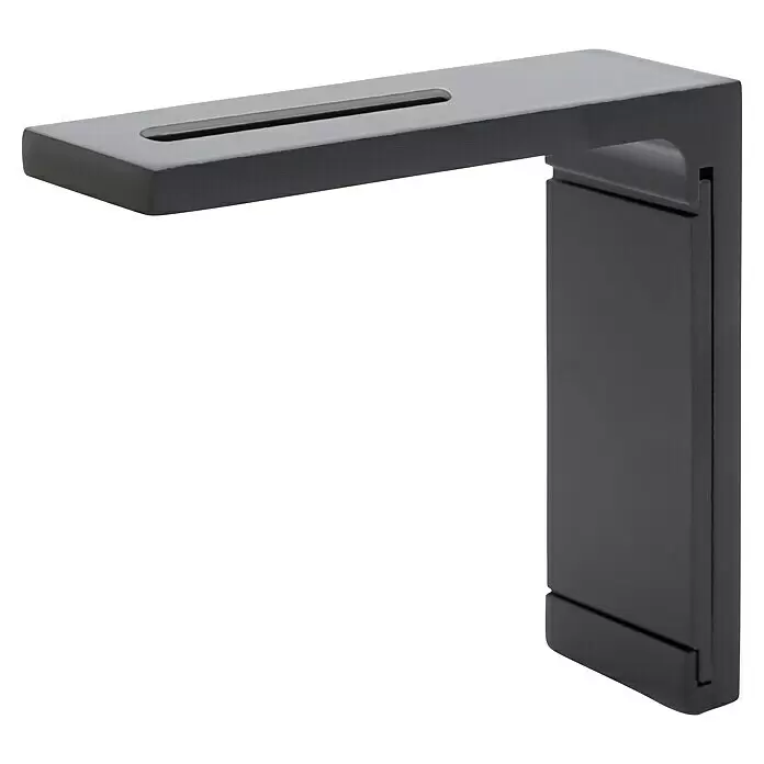 Wandträger - 1 Stk., Schwarz, Länge: 6,5 cm - Diagonale Ansicht