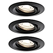 Paulmann LED-Einbauleuchten-Set rund Nova Mini Coin (4 W, Ø x H: 6,6 x 3 cm, Schwarz, 3 Stk., Schwenkbar) | BAUHAUS