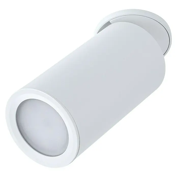 Paulmann LED-Einbauleuchten-Set rund Turnal Coin - 6 W, Weiß matt, 3 Stk., Warmweiß - Nahaufnahme einer zylindrischen weißen Deckenleuchte, ideal für moderne Innenräume und stilvolle Beleuchtungslösungen.