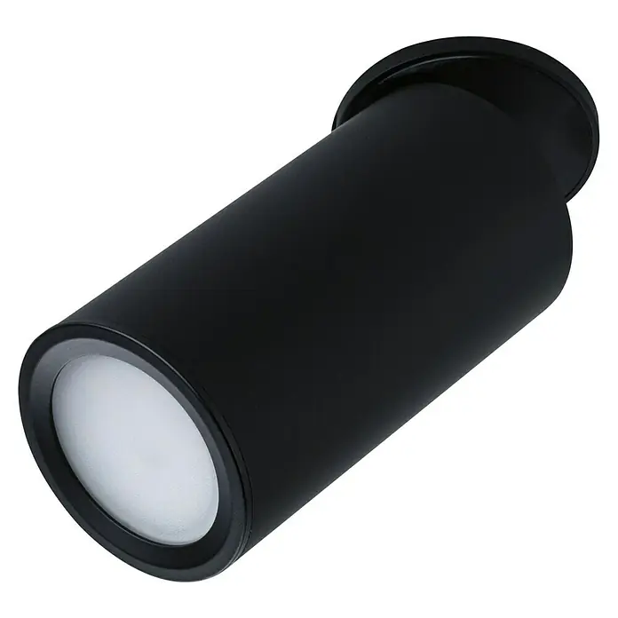 Paulmann LED-Einbauleuchten-Set rund Turnal Coin - 6 W, Schwarz matt, 3 Stk., Warmweiß - Aufnahme des schwarzen LED-Deckenspots mit zylindrischem Design und diffuser Lichtverteilung, perfekt für moderne Innenräume.