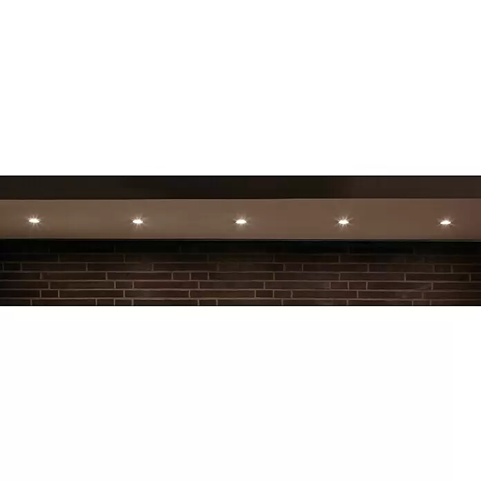 Paulmann Nova LED-Einbauleuchte rund Plus - 35 W, Ø x H: 9,3 x 4,5 cm, Eisen gebürstet - Bildausschnitt