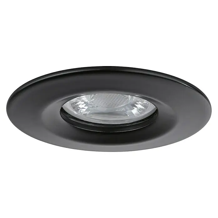 Paulmann LED-Einbauleuchten-Set rund Nova Mini Coin - 4 W, Ø x H: 6,6 x 3 cm, Schwarz, 3 Stk., Starr - Schwarze Einbauleuchte mit klarer, heller Lampe. Elegantes Design für modernes Wohnen, bietet stilvolle Beleuchtung.