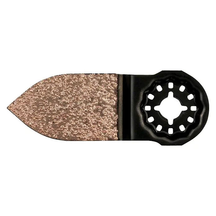 Craftomat Schleiffinger - Körnung: 40, 50 x 32 mm, STARLOCK-System - Oszillierendes Sägeblatt mit Hartmetallbeschichtung zum präzisen Schneiden und Schleifen verschiedener Materialien.