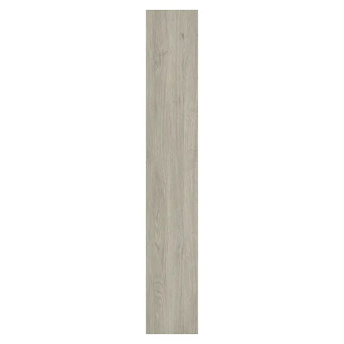 Laminado Roble Vivaldi - 1.202 x 195 x 12 mm, AC5 - La imagen muestra una sola baldosa alargada con una decoración clara similar a la madera y un grano fino que ofrece un aspecto natural.
