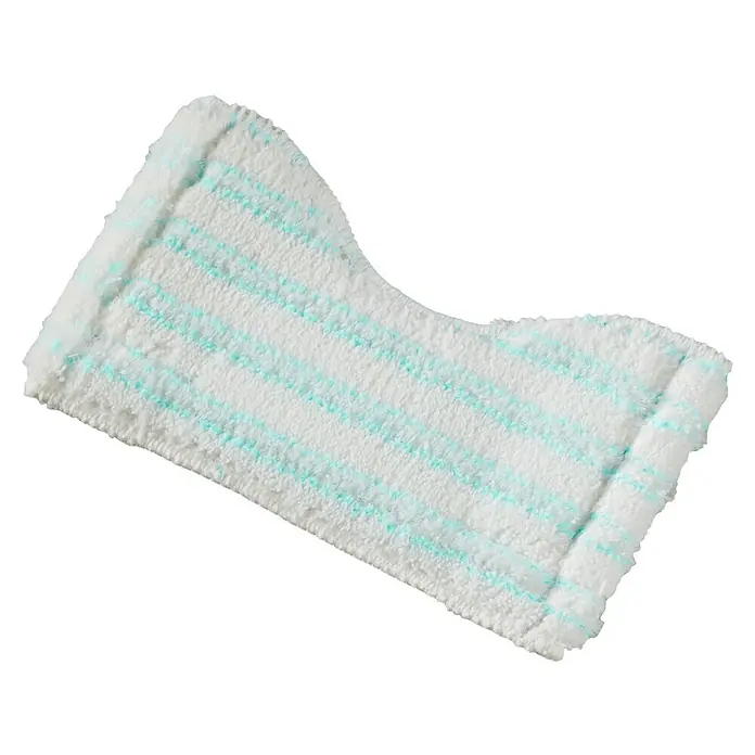 Leifheit Ersatz-Bezug Bath Cleaner Micro duo - Weiß/Grün, Passend für: Leifheit Bad- & Fliesenwischer Bath Cleaner - Ein weißer Moppbezug mit hellblauen Streifen. Ideal für die Reinigung von Hartböden. Der Bezug ist waschbar und wiederverwendbar.