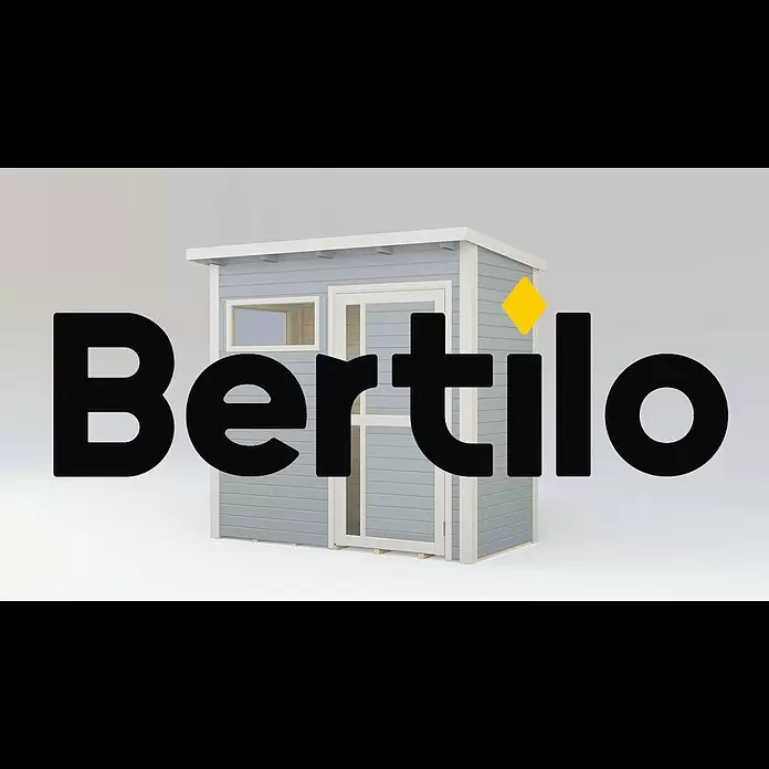 Bertilo Gerätehaus Pentus 1 - Außenmaß inkl. Dachüberstand (B x T): 246 x 143 cm, Holz, Natur - Bertilo Pentus 1 hellgrau easy element system 0 1