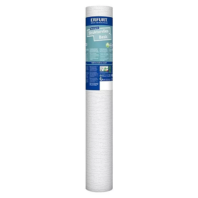 Erfurt Vliestapete Strukturvlies Basic405, Uni, 10,05 x 0,53 m