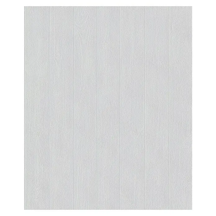 Erfurt Vliestapete Strukturvlies Premium - 503, Uni, 10,05 x 0,53 m - Helles, vertikal ausgerichtetes Holzpaneel mit dezenter Maserung und weißer Farbgebung, ideal für moderne Raumgestaltungen mit natürlicher Optik.