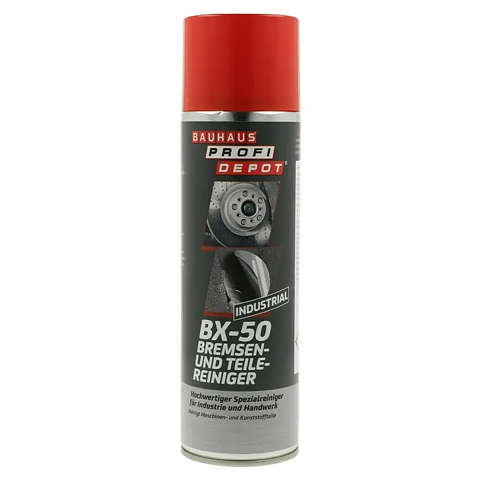 Profi Depot Bremsenreiniger BX-50 - 500 ml - Dose BX-50 Bremsen- und Teilereiniger von Bauhaus Profi Depot, ein Spezialreiniger für Industrie und Handwerk zur Reinigung von Maschinenteilen.
