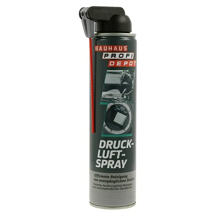Profi Depot Druckluftspray - 400 ml - Dose Druckluftspray von Bauhaus Profi Depot zur Reinigung von schwer zugänglichen Stellen, trockene und schonende Reinigung.