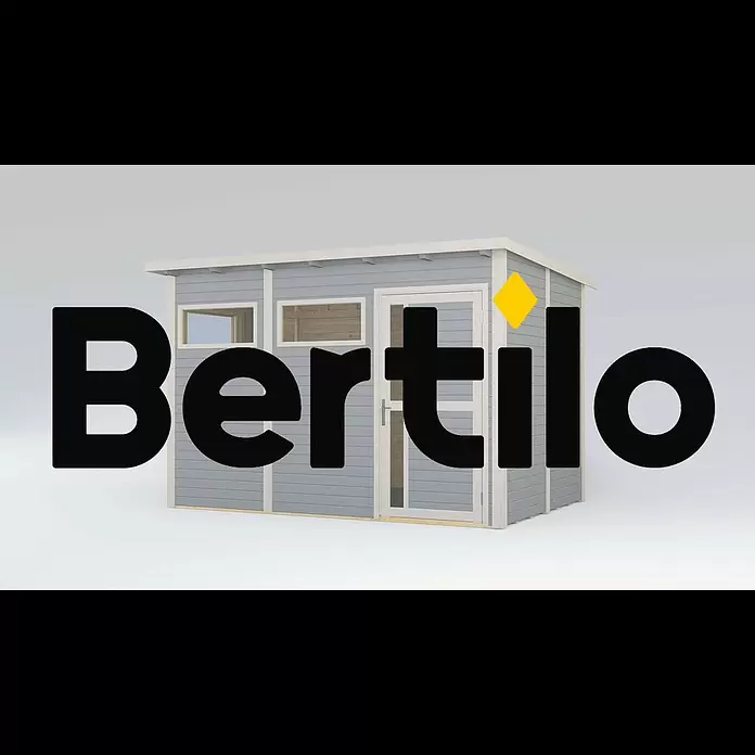 Bertilo Gerätehaus Pentus 3 - Außenmaß inkl. Dachüberstand (B x T): 359 x 265 cm, Holz, Natur - Bertilo Pentus 3 hellgrau easy element system 0 1