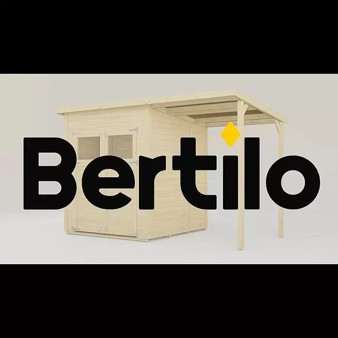 Bertilo Gerätehaus Amrum 2 Plus - Außenmaß inkl. Dachüberstand (B x T): 334 x 199 cm, Holz, Natur - Bertilo Amrum 2 Plus easy element system 0 1
