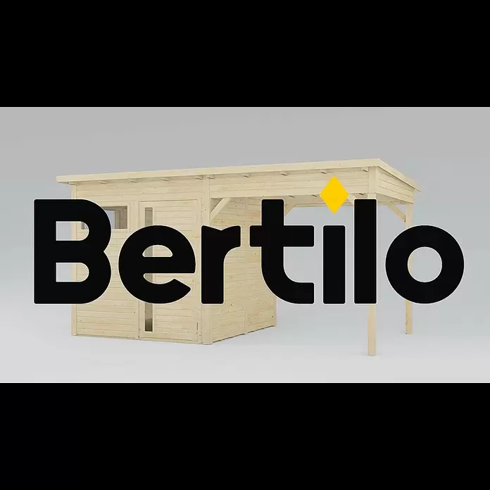 Bertilo Gerätehaus Pentus 2 Lounge - Außenmaß inkl. Dachüberstand (B x T): 470 x 265 cm, Holz, Hellgrau, Weiß - Bertilo Pentus 2 Lounge easy element system 0 1