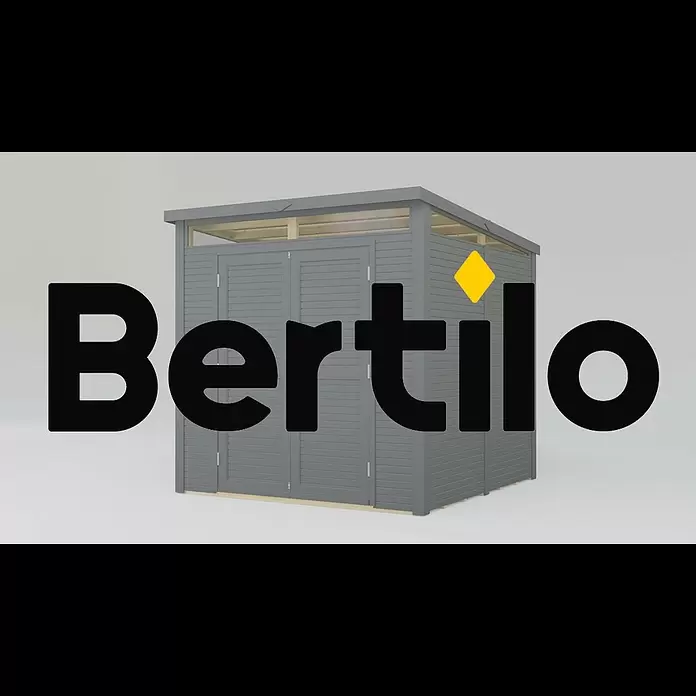Bertilo Gerätehaus Woodline - Außenmaß inkl. Dachüberstand (B x T): 226 x 240 cm, Holz, Anthrazitgrau - Bertilo Woodline Pent Anth easy element system 0 1