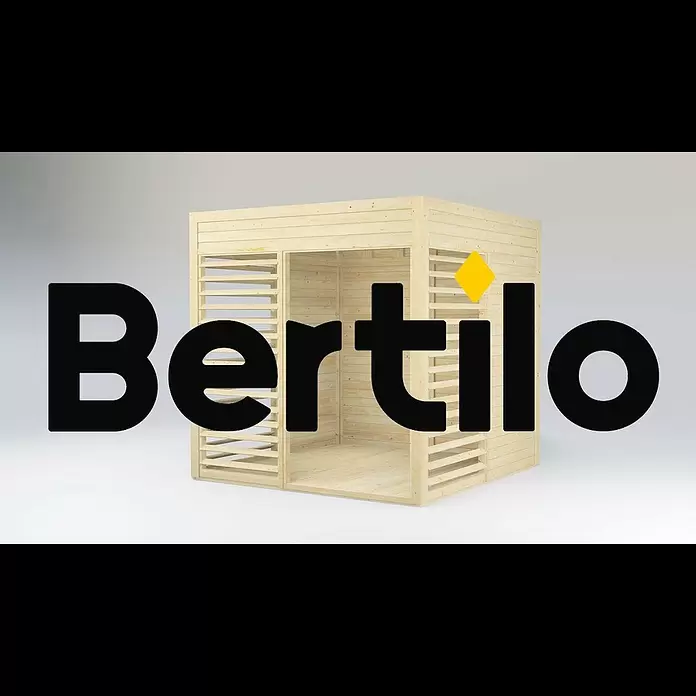 Bertilo Gartenlaube 1 - Außenmaß inkl. Dachüberstand (B x T): 226 x 240 cm, Holz, Natur - Bertilo Modern Art easy element system