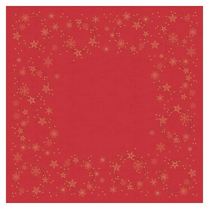 Duni Tischdecke Mitteldecke (84 x 84 cm, Star Shine, Rot) | BAUHAUS