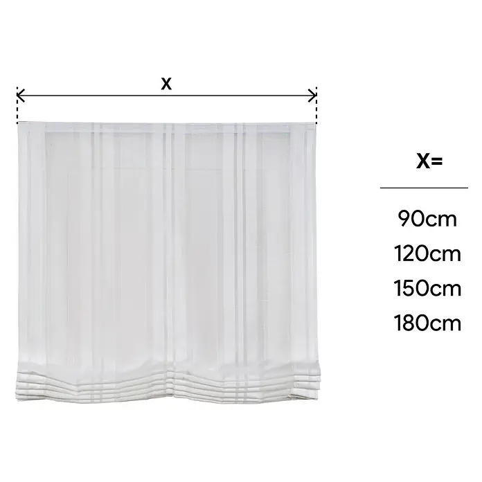 Estor plegable Raya Vertical - An x Al: 120 x 175 cm, Gris - Elegante cortina blanca con rayas sutiles y dimensiones seleccionables. El complemento perfecto para un hogar elegante.