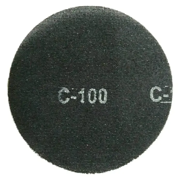 Craftomat Schleifgitter - Durchmesser: 225 mm, Körnung: 100, 25 Stk. - Schwarze Schleifscheibe C-100 für Poliermaschinen, ideal zum Schleifen von Oberflächen und zum Erreichen glatter Ergebnisse.