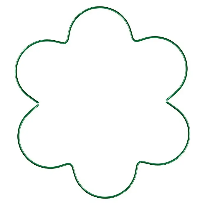 Bellissa Staudenstütze Round - Ø x H: 40 x 40 cm, Gebogen - Ein grüner, blütenförmiger Pflanzenstützring für den Garten. Ideal, um Blumen und Pflanzen aufrecht zu halten und ihnen Halt zu geben.