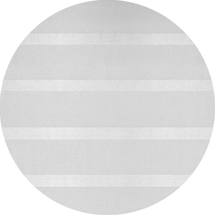 Estor plegable Paqueto Cintas - An x Al: 150 x 175 cm, Blanco - Un patrón circular con rayas horizontales, que ofrece un diseño neutro y relajante ideal para la decoración del hogar o textiles.
