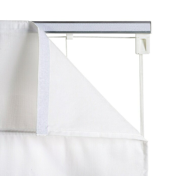 Estor plegable City (An x Al: 175 x 180 cm, 65% poliéster y 35% algodón, Blanco)