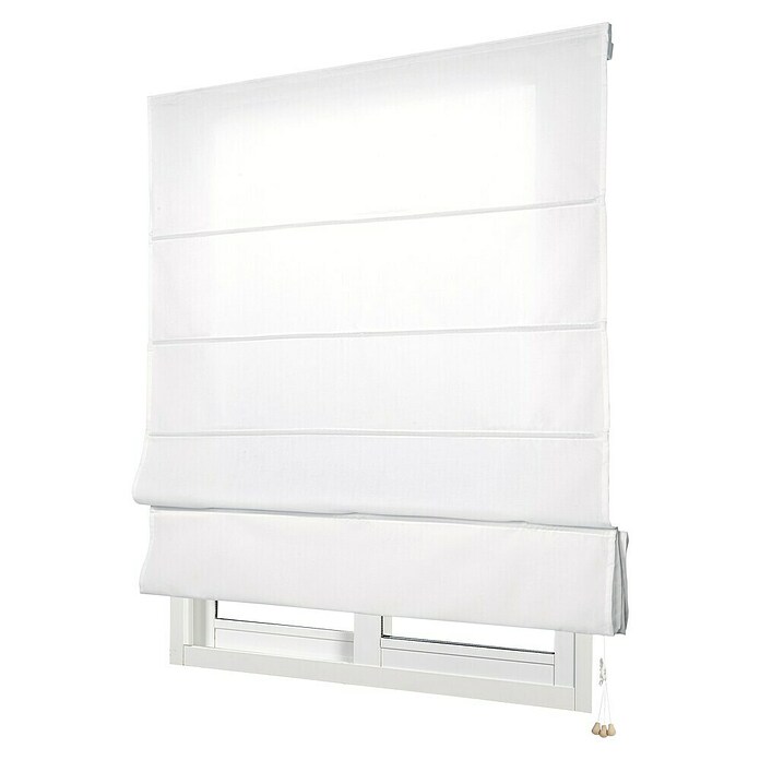 Estor plegable City (An x Al: 175 x 180 cm, 65% poliéster y 35% algodón, Blanco)