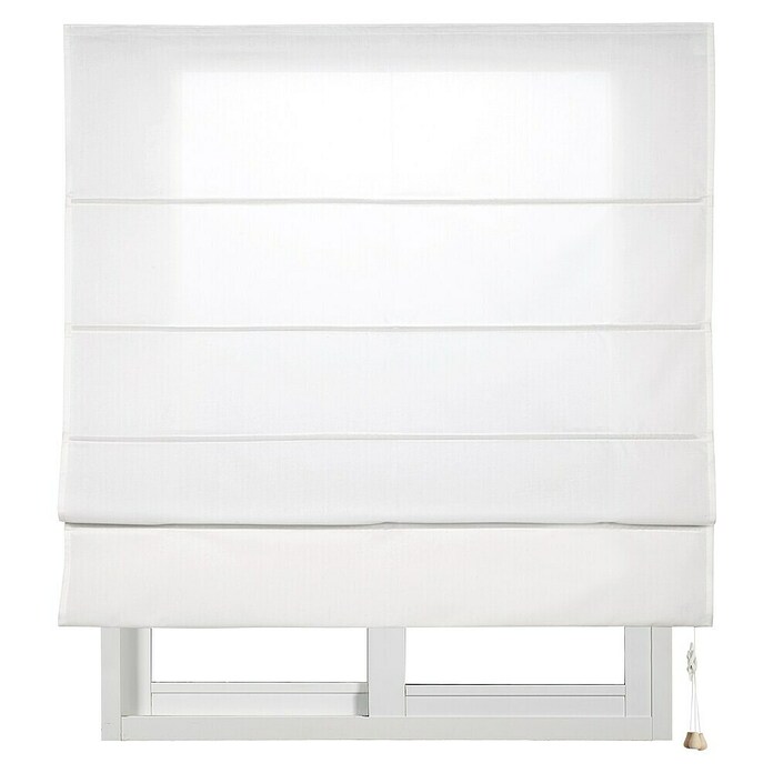 Estor plegable City (An x Al: 175 x 180 cm, 65% poliéster y 35% algodón, Blanco)