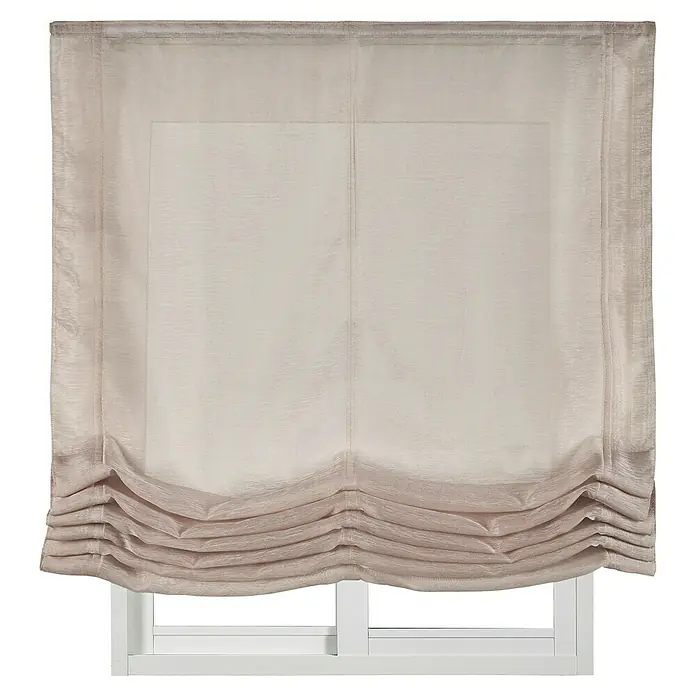 Estor plegable Paqueto Basic - An x Al: 90 x 175 cm, Piedra - Elegante cobertor de ventana marrón claro con volantes para un ambiente acogedor. Sombreado perfecto para un hogar elegante.