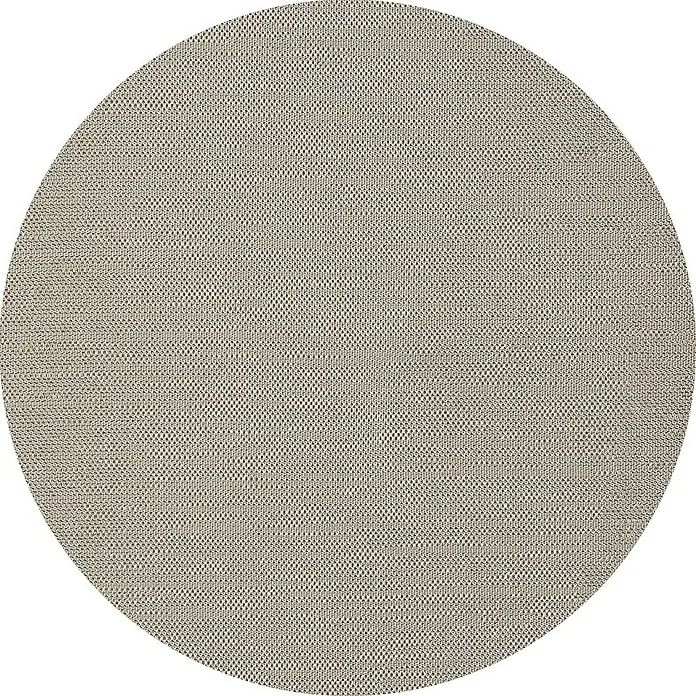 Estor plegable Paqueto Basic - An x Al: 90 x 175 cm, Piedra - Primer plano de un mantel individual redondo con una textura fina y tejida en tonos neutros, mostrando un patrón elegante y sutil.