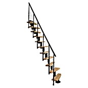 Atrium Raumspartreppe Mini Plus Linco (Farbton Metall: RAL 9005, Breite: 60 cm, Buche, Geschosshöhe: 222 cm - 300 cm) | BAUHAUS