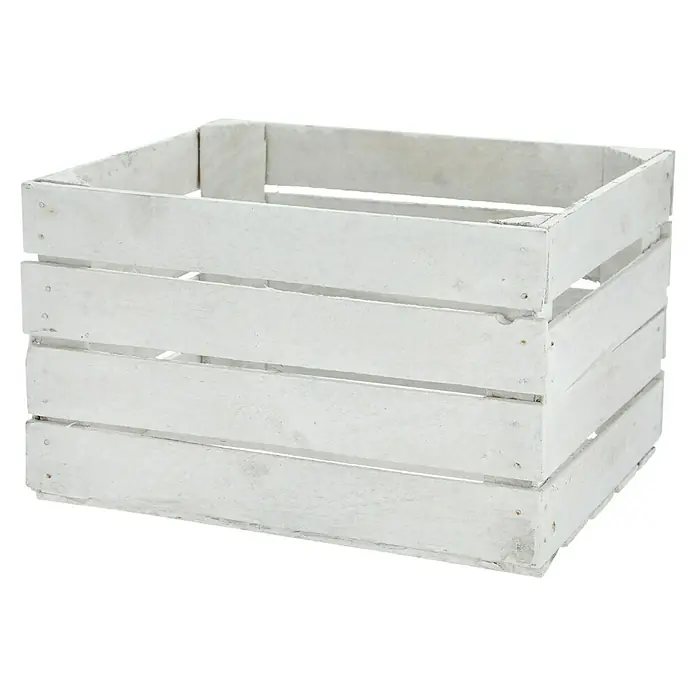 ObstkisteWeiß, L x B x H: 50 x 40 x 30 cm, Holz