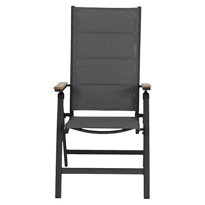 Siena Garden Garten-PositionssesselAnthrazit, Ranotex®-Gewebe, Rückenlehne verstellbar, 1 Stk.