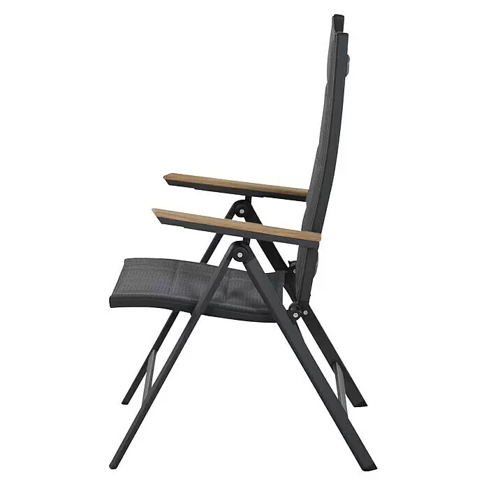 Siena Garden Garten-PositionssesselAnthrazit, Ranotex®-Gewebe, Rückenlehne verstellbar, 1 Stk.