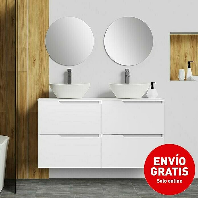 Artysan Conjunto de mueble de baño Zeus Top (Ancho: 60 cm, 7 pzs., Blanco, Mate) | BAUHAUS