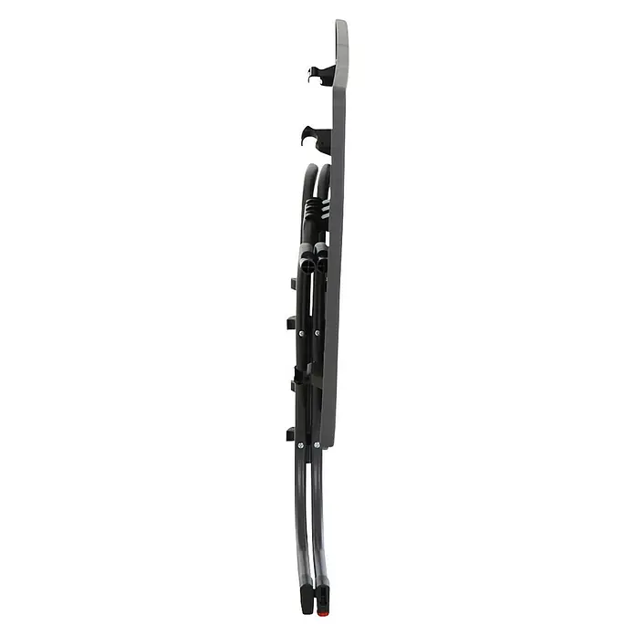 Siena Garden Urban Lights Gartenmöbel-Set District Sessel/Paco Tisch - 5 -tlg., Melamin, Polypropylen, Grau/Anthrazit - Zusammengeklappte Hantelbank mit schwarzem Rahmen und grauer Polsterung. Kompaktes Design zur einfachen Aufbewahrung und platzsparend.